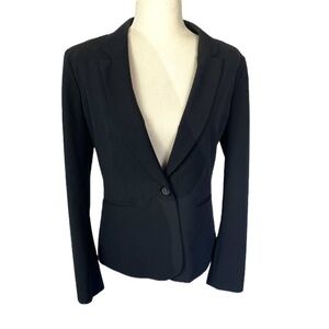 Halogen Classic Black Blazer Lined Single Button Size 6